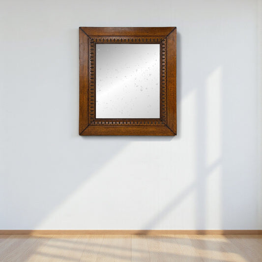 Antique Carved Oak Mirror