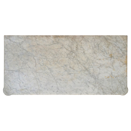 18th Century Black Commode with White Marble Top