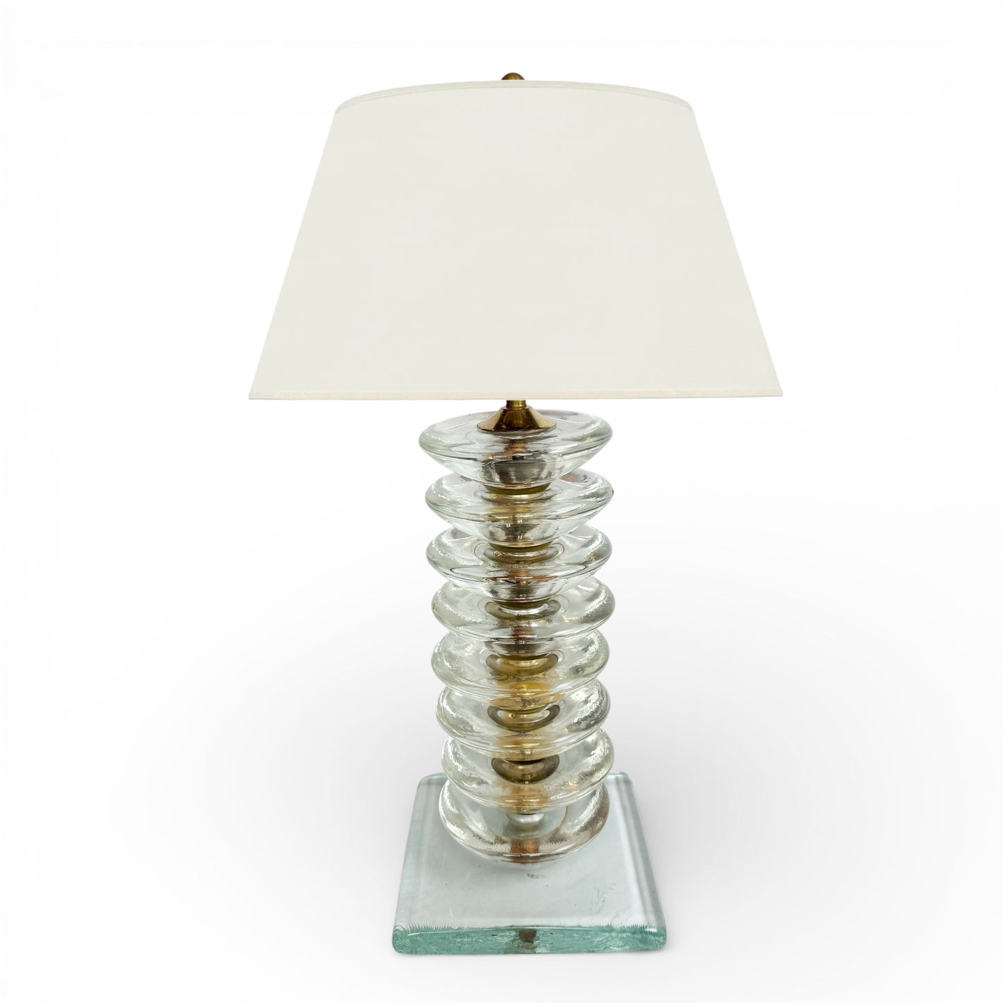 Stacked Glass Disc Column Lamp