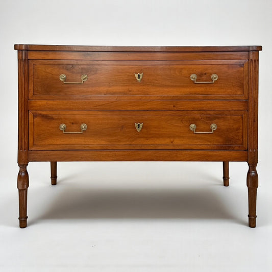 18th Century French Walnut Two-Drawer Commode