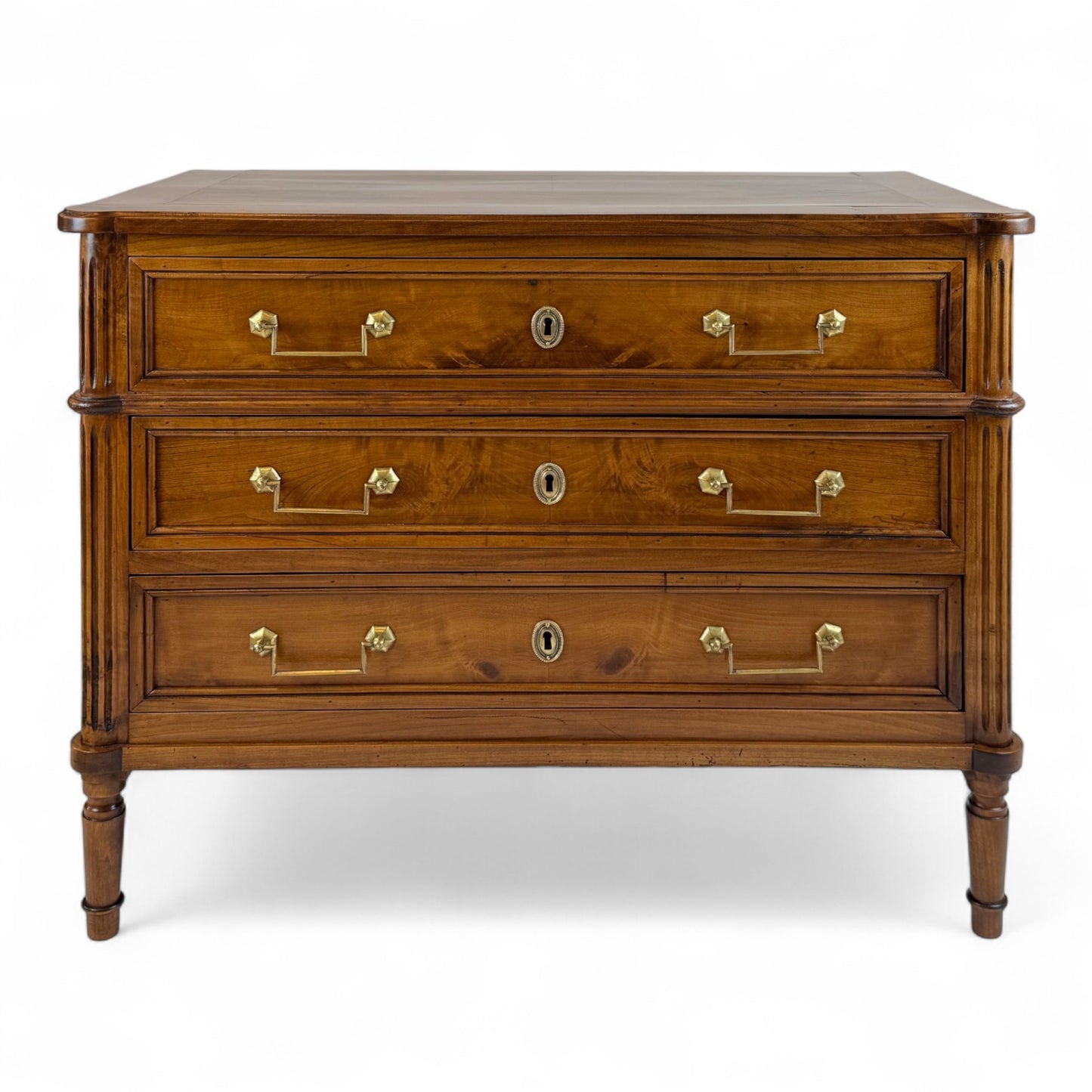 Three-Drawer French Walnut Commode