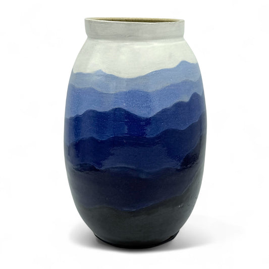 Large Cermaic Vase with Blue Glaze