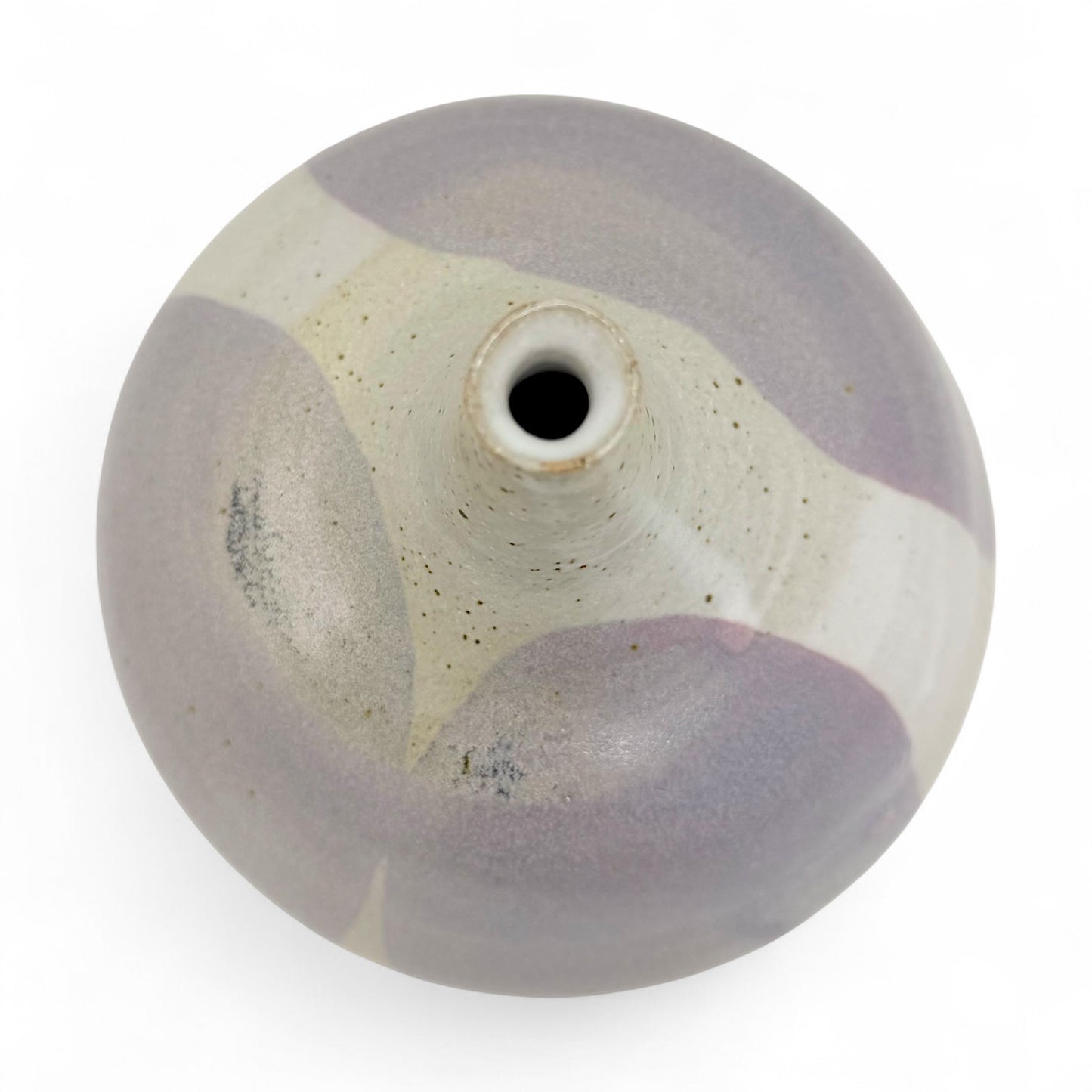 Lavender Drip Glaze Stoneware Vase