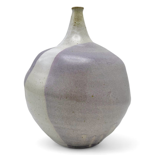 Lavender Drip Glaze Stoneware Vase