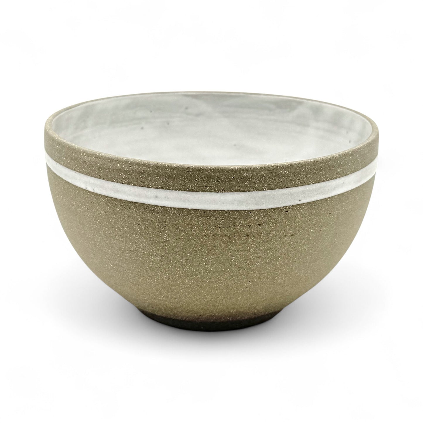Handmade Beige Stoneware Bowl