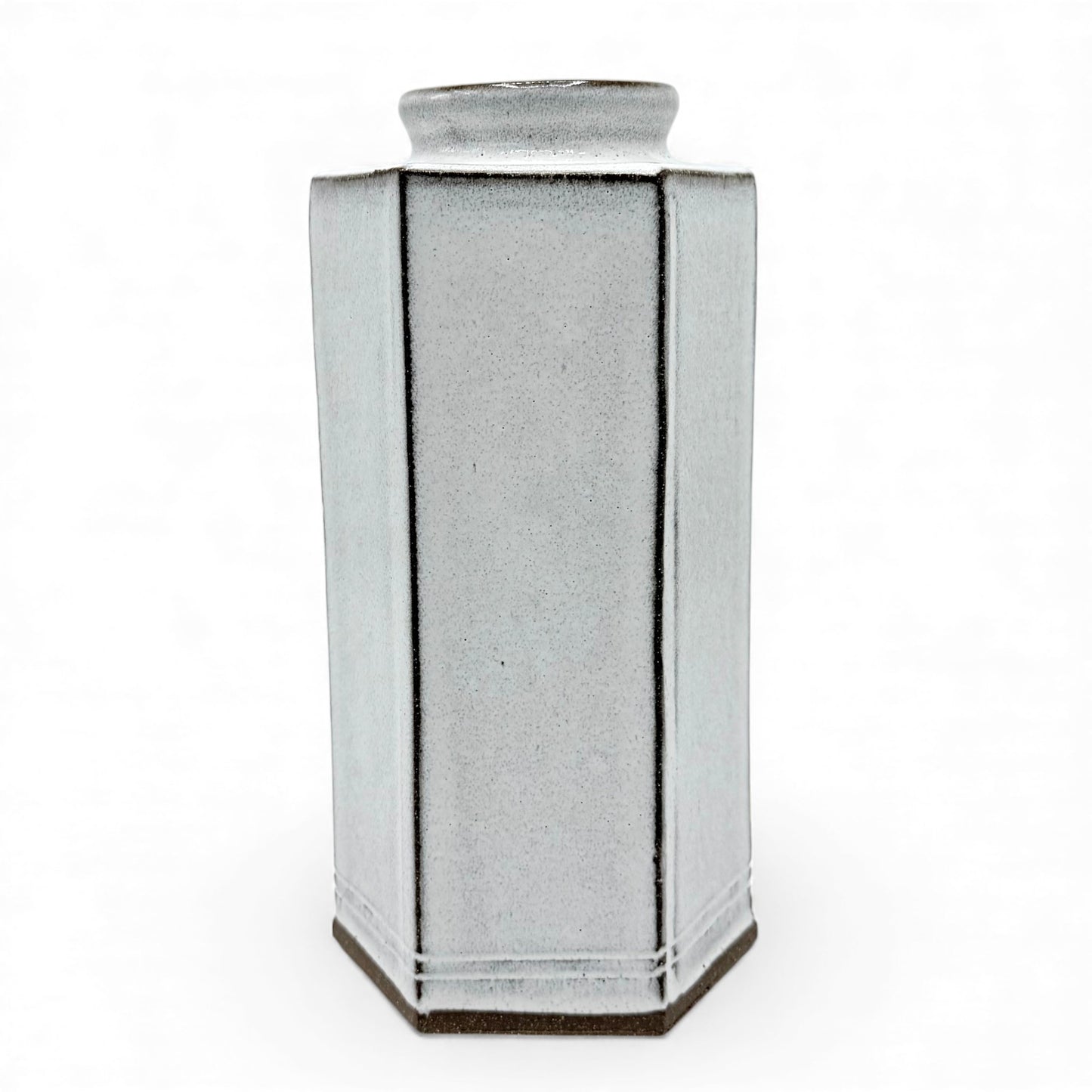 Handmade Hexagonal Stoneware Vase