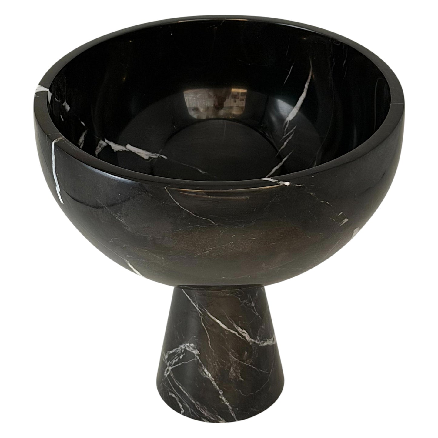 Black Marble Pedestal Bowl