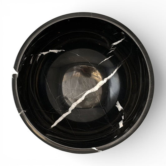 Black Marble Pedestal Bowl