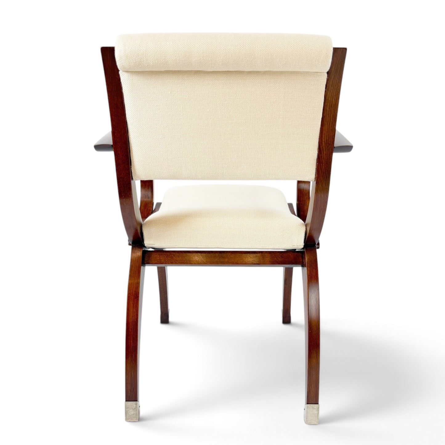 French Art Deco Curved Arm Chair