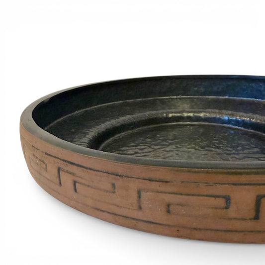 Ceramic Bowl with Greek Key Motif