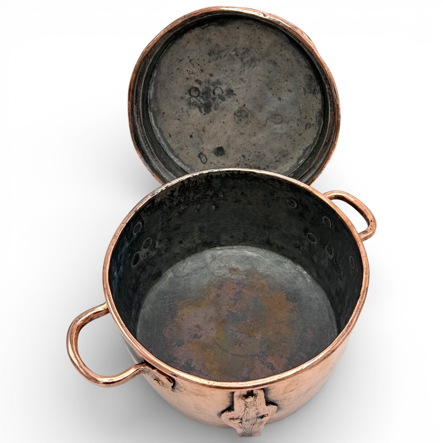 French 19th Century Hammered Copper Pot