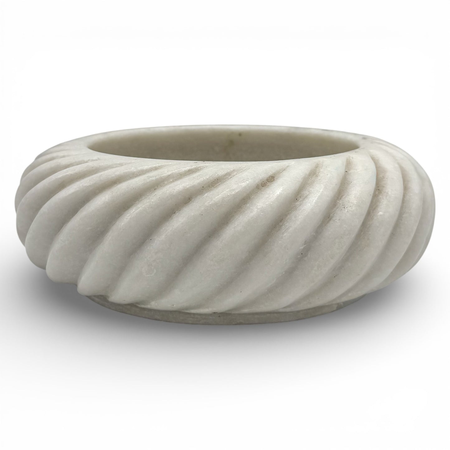 Carved White Marble Bowl
