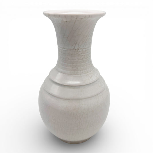 Pair of Off-White Stoneware Vases