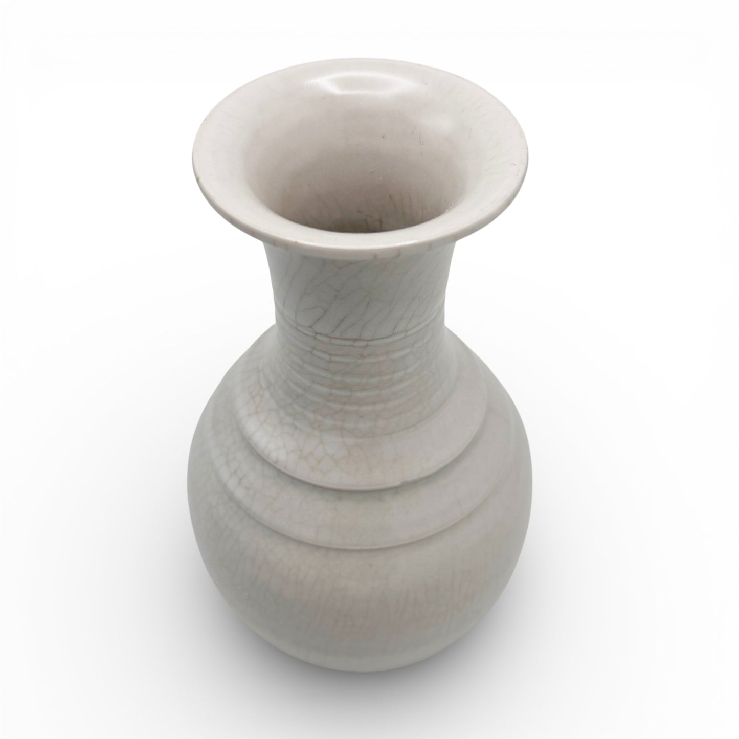 Pair of Off-White Stoneware Vases