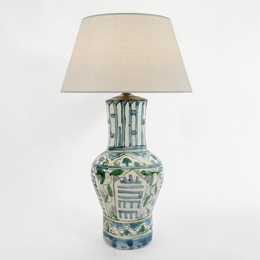 Vintage Hand Painted Ceramic Table Lamp