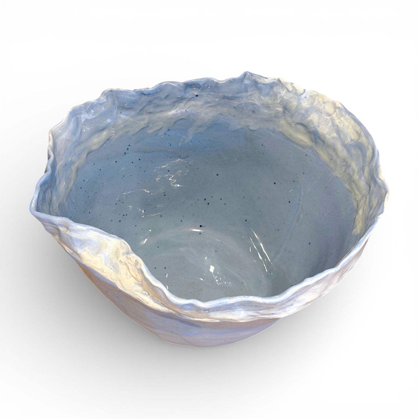 Two-toned Light Blue Porcelain Bowl