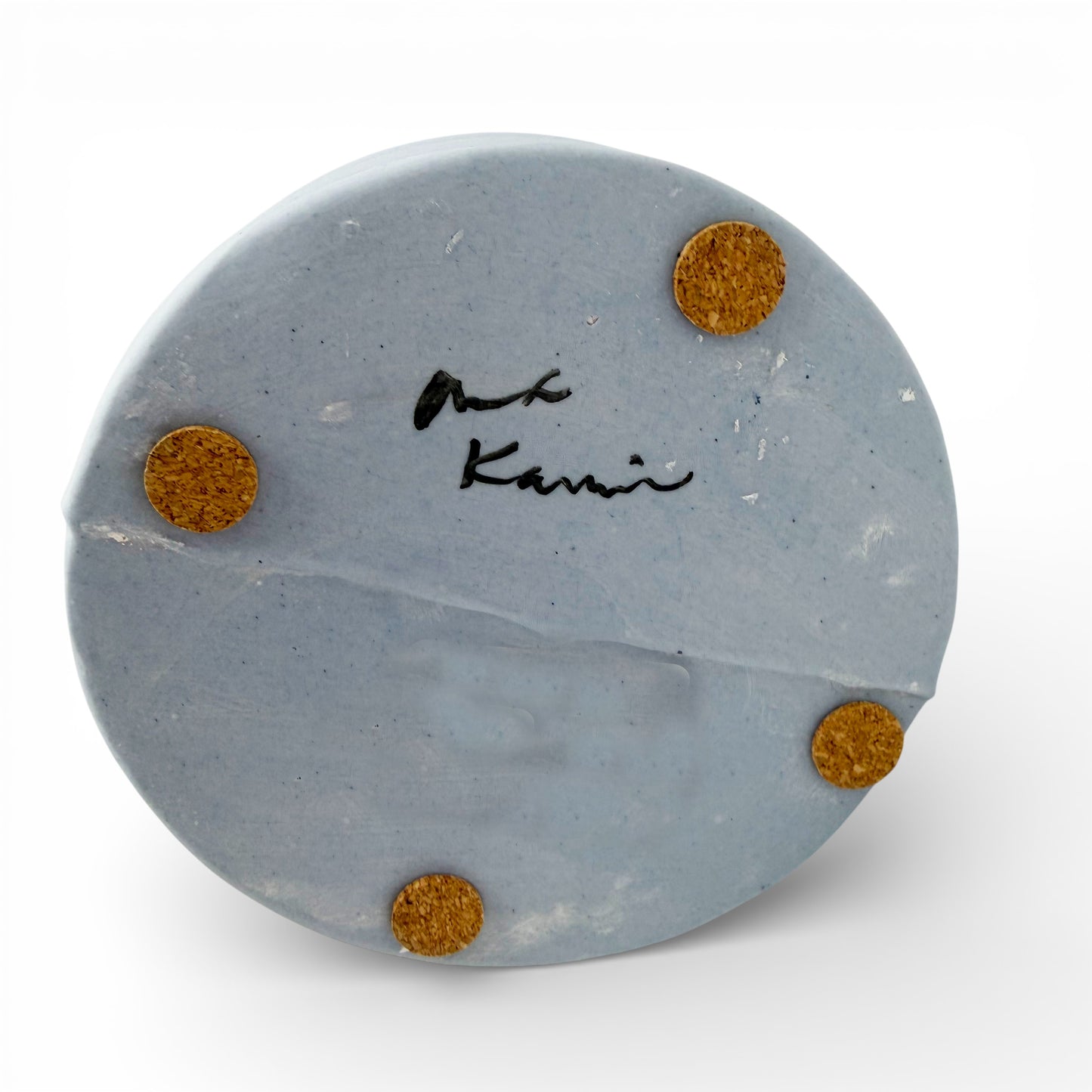 Two-toned Light Blue Porcelain Bottle Vase