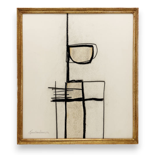 Abstract Painting on Paper by Jean Marc Louis