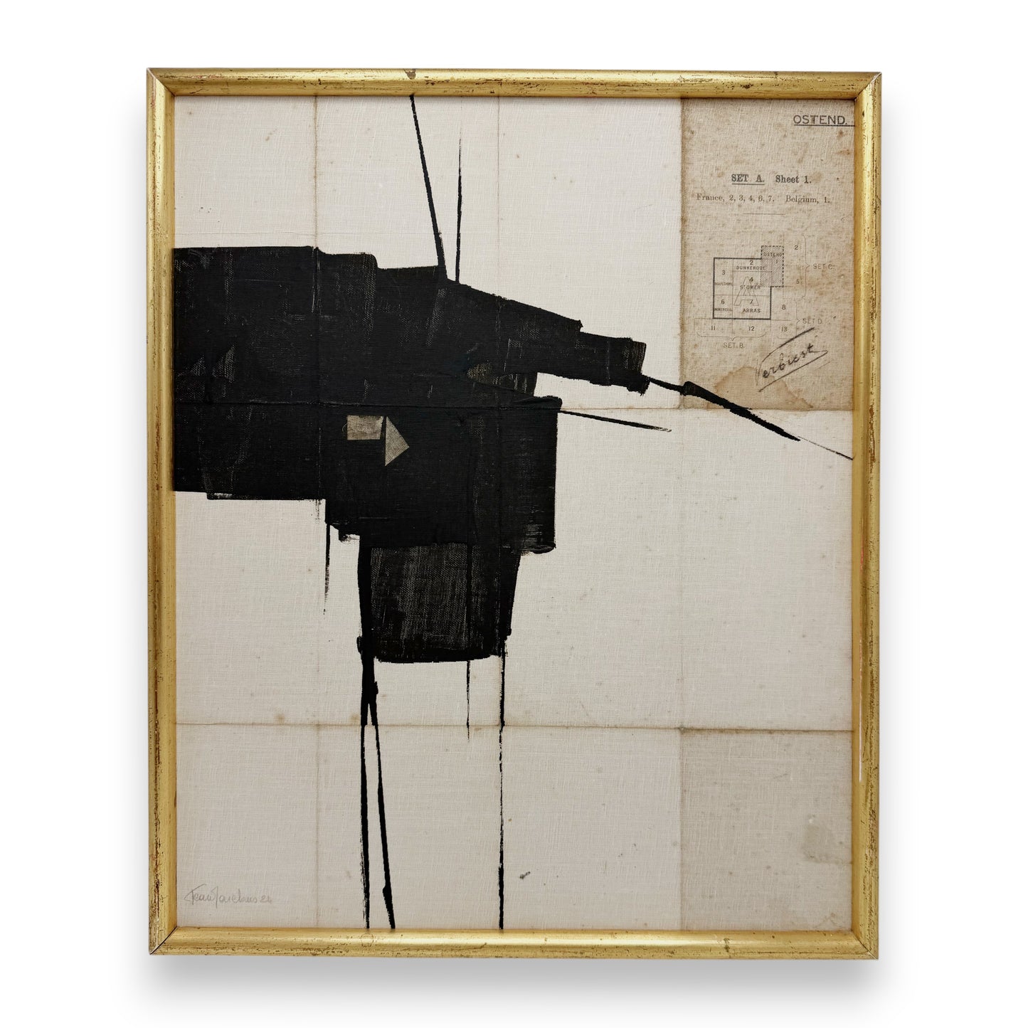 Abstract Painting on Canvas by Jean Marc Louis