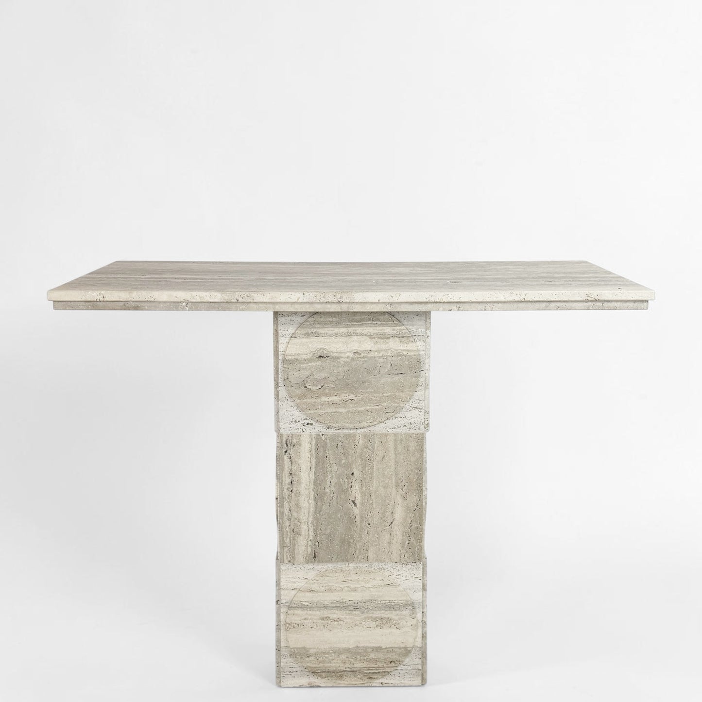 Italian Travertine Console Table