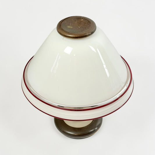 Mid Century Brass & Murano Glass Lamp