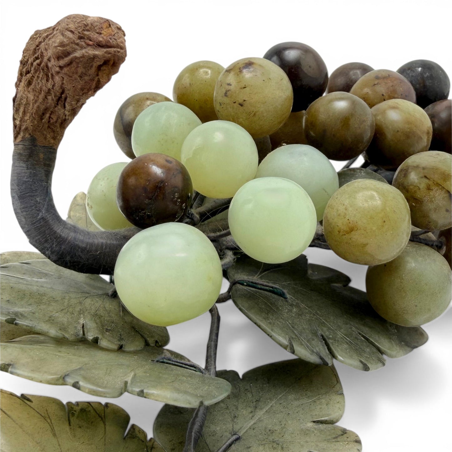 Vintage Carved Stone Grape Cluster