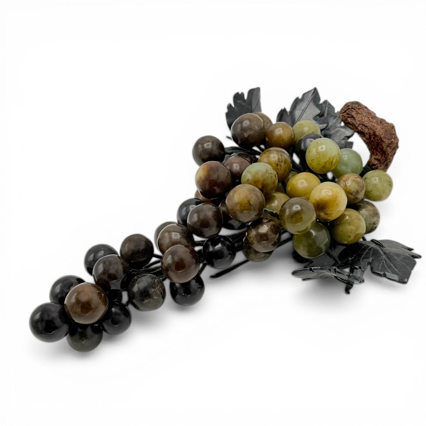 Vintage Carved Stone Grape Cluster