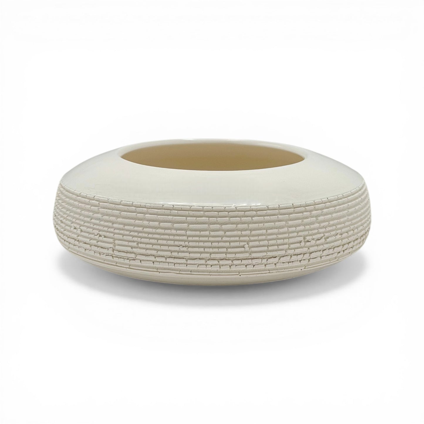 Petite Textured Porcelain Low Bowl