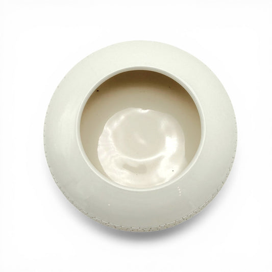 Petite Textured Porcelain Low Bowl