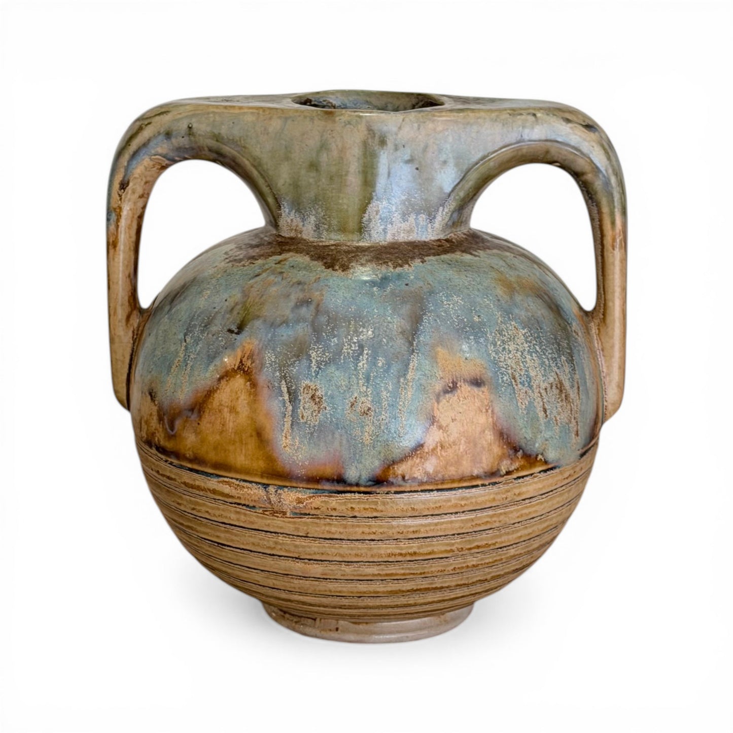 French Art Deco Drip Glazed Vase