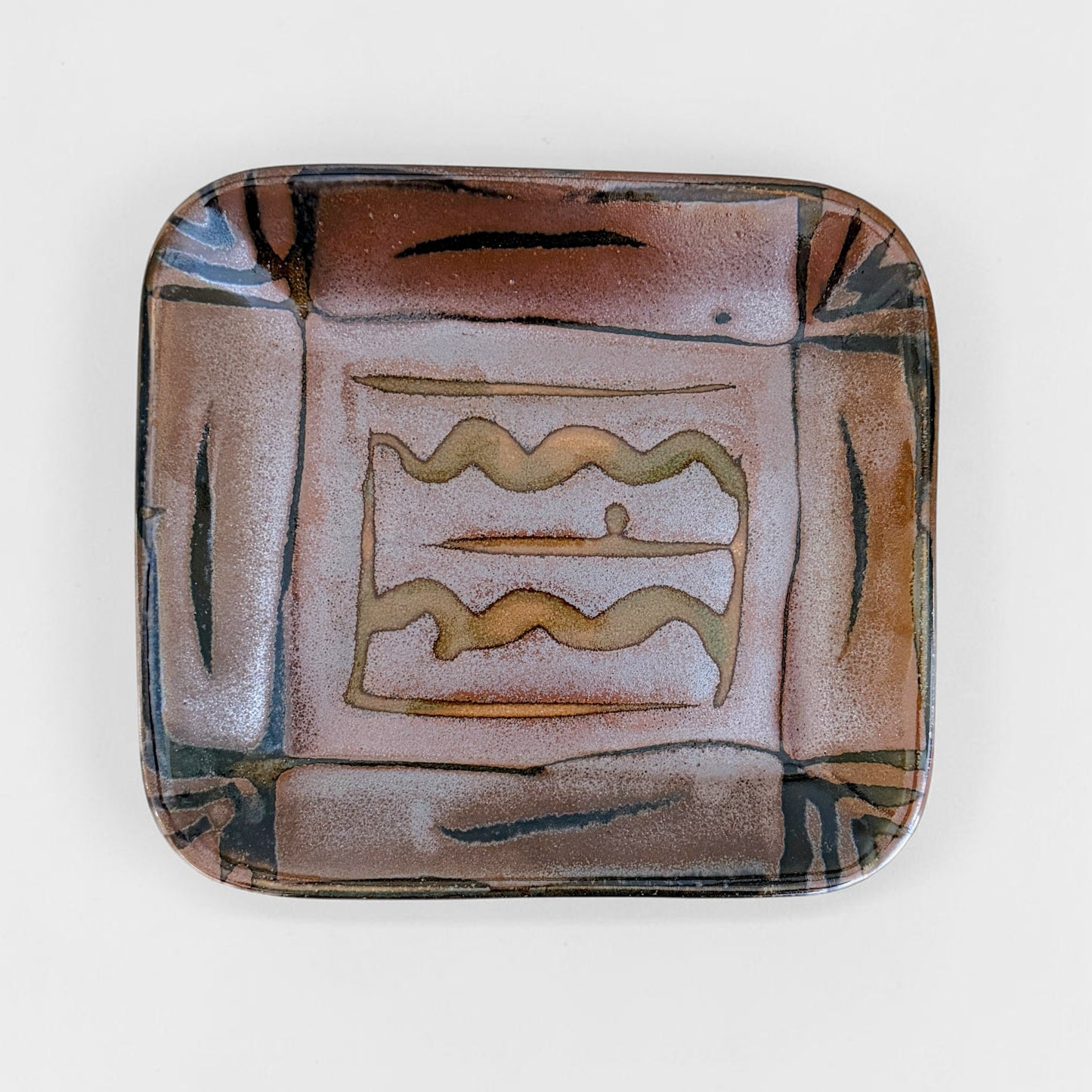 Handmade Abstract Bronze Dish