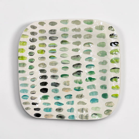 Handmade Square Stoneware Platter