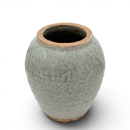 Pale Blue Crackle Glazed Vase