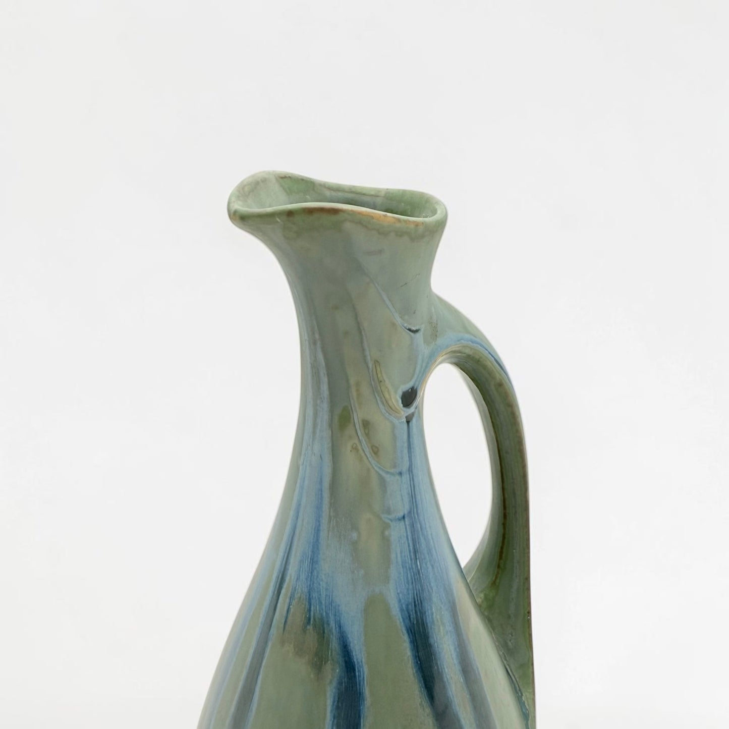 French Blue/Green Ceramic Pitcher