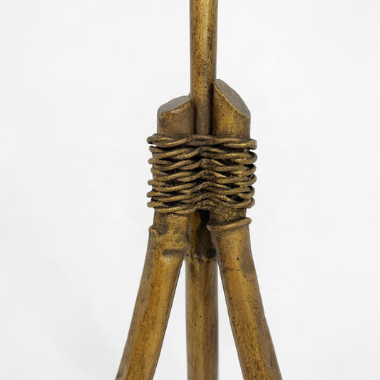 Faux Bamboo Gilt Iron Standing Lamp
