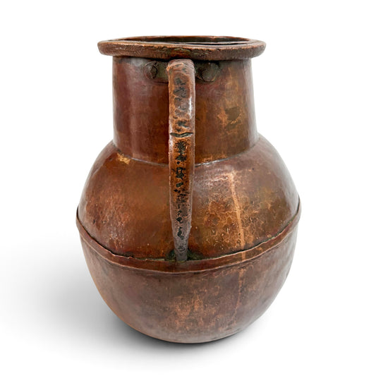 French Copper Pot with Side Handles, 19th Century