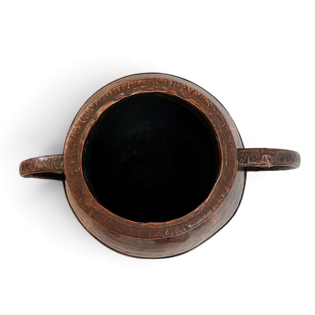 French Copper Pot with Side Handles, 19th Century