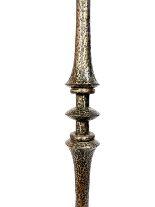 Spanish Textured Steel Standing Lamp, 1960s