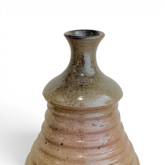 Handmade Beehive Form Stoneware Vase