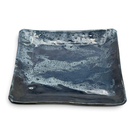 Handmade Ceramic Blue Platter