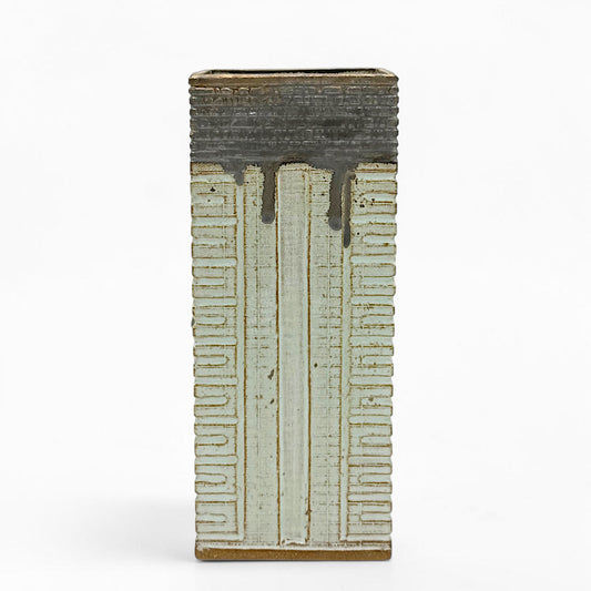 Pale Green and Bronze Stoneware Vase