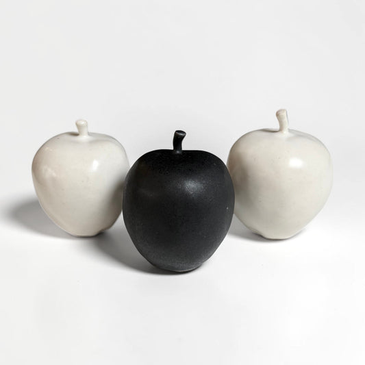 Set of Three Ceramic Apples