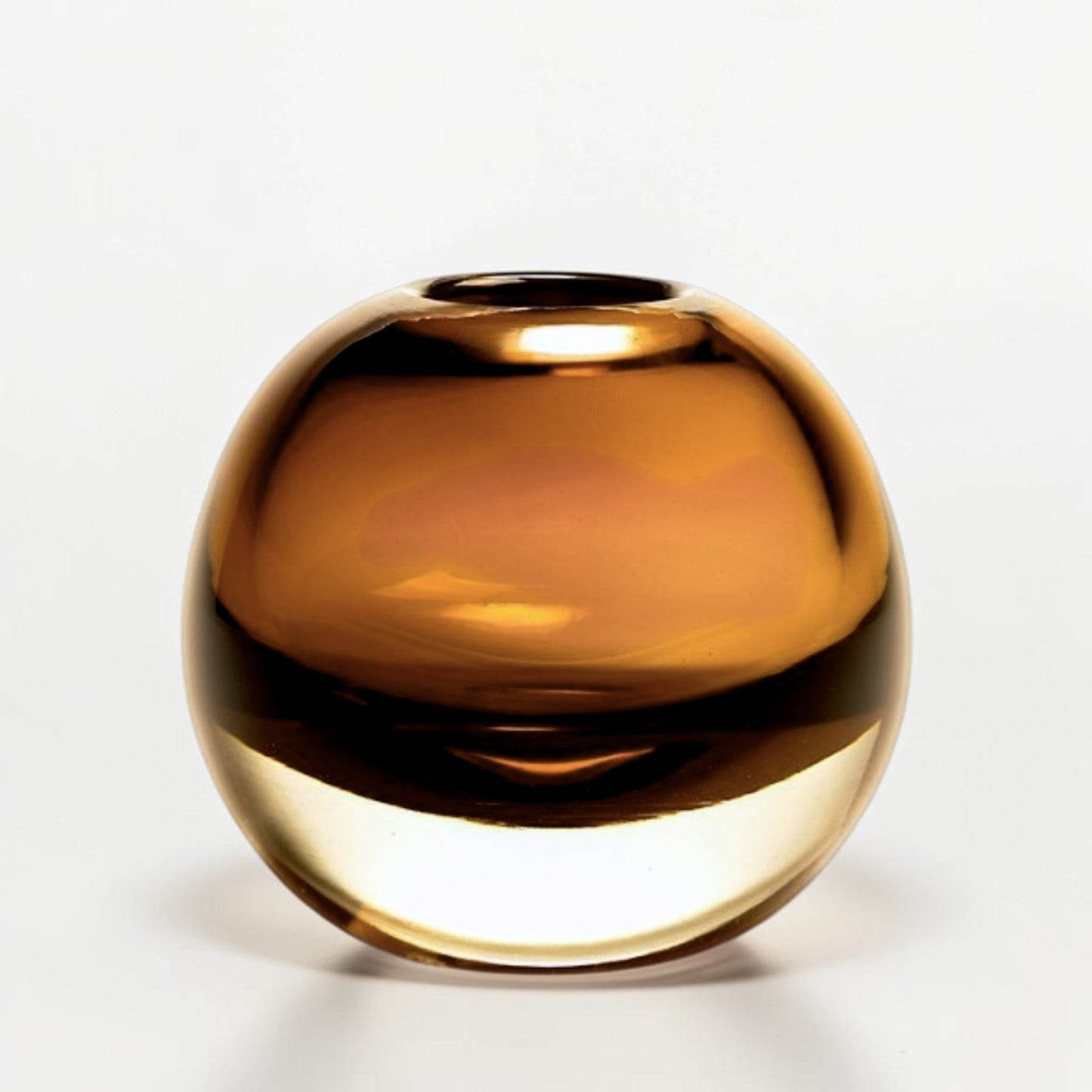 Cognac Glass Orb Vase - Large