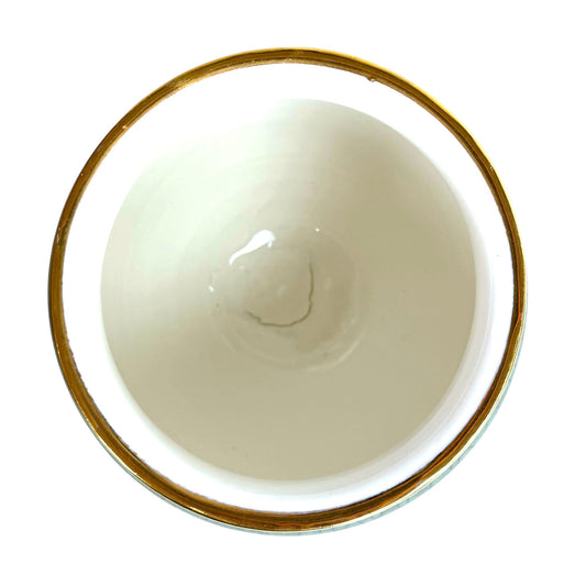 Light Green and White Ceramic Vase