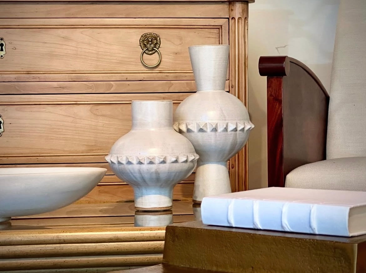 Studded Stoneware Vase