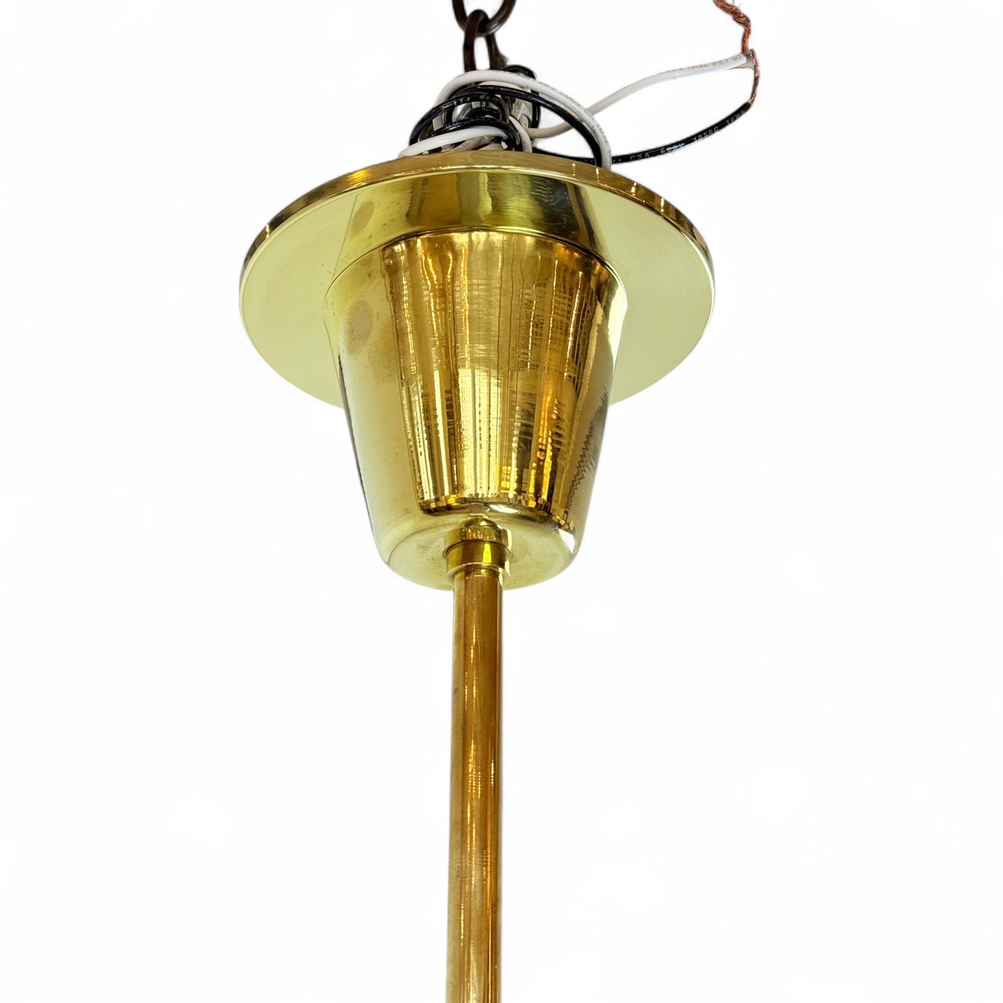 Italian Mid-Century Modern Brass Chandelier