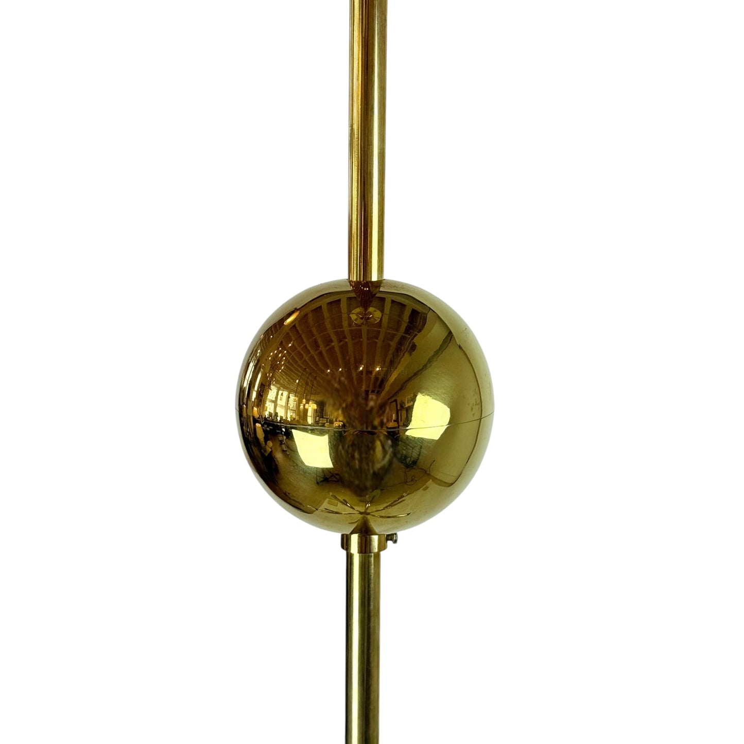 Italian Mid-Century Modern Brass Chandelier