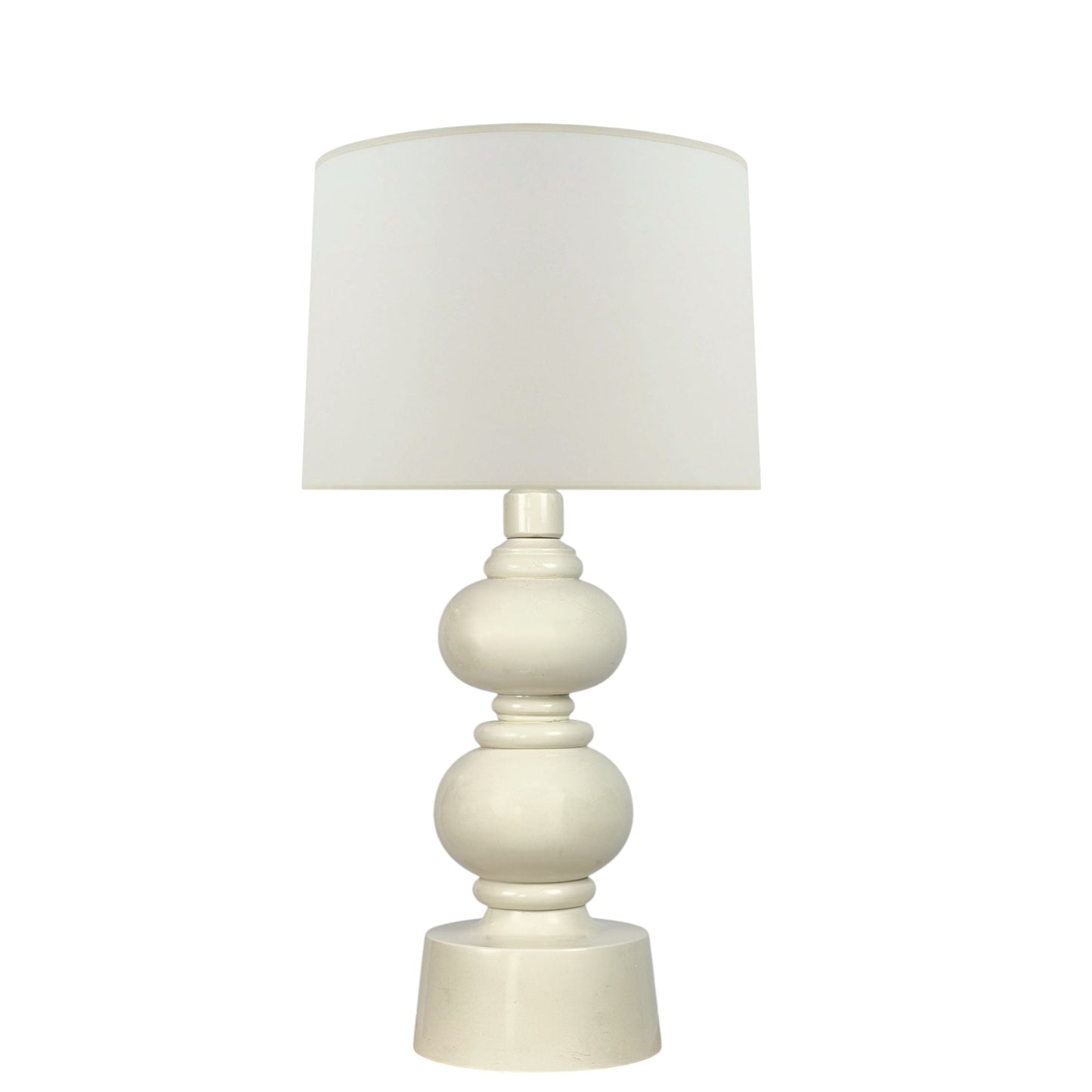 Vintage French Lacquered Wood Table Lamps