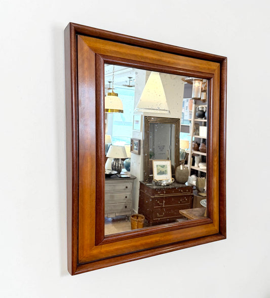 Rectangular Italian Walnut Mirror, circa 1950