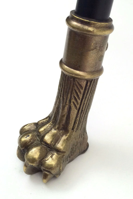 Counter Height Cast Bronze and Black Iron Barstool